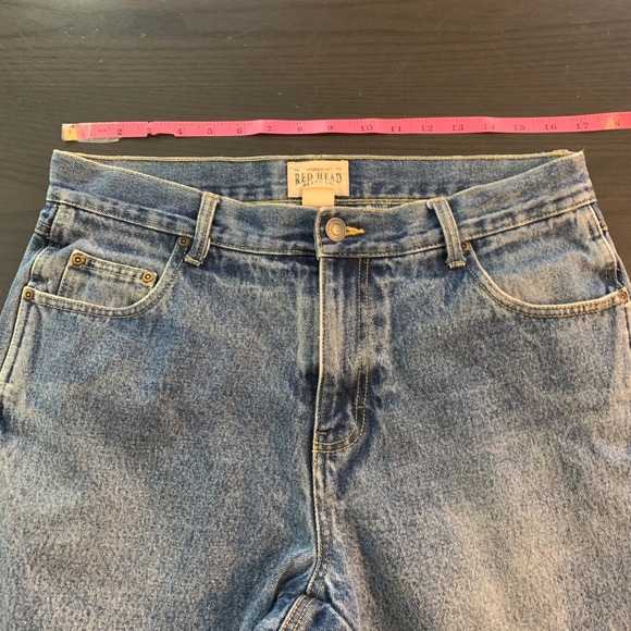 Red Head Mens Flannel Lined Jeans 34x34 (34x31.5) Warm Chores Denim Straight Leg - Picture 7 of 12